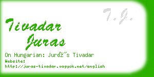 tivadar juras business card